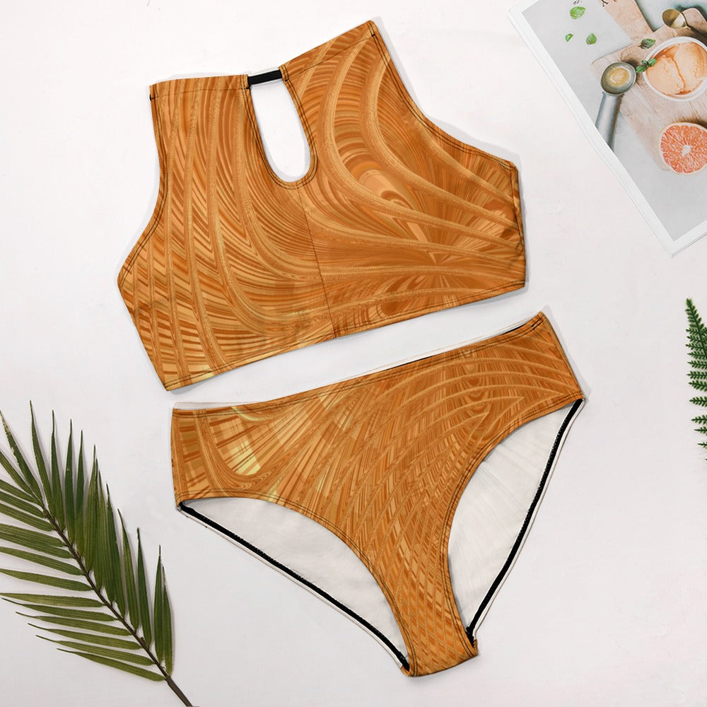 Gilded Motion Keyhole Halter Set