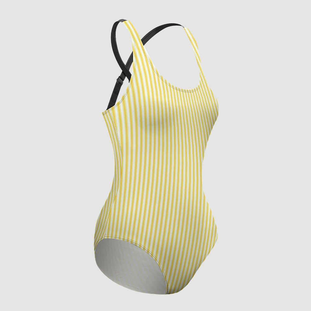 Sun-Kissed Golden Hour Striped One-Piece