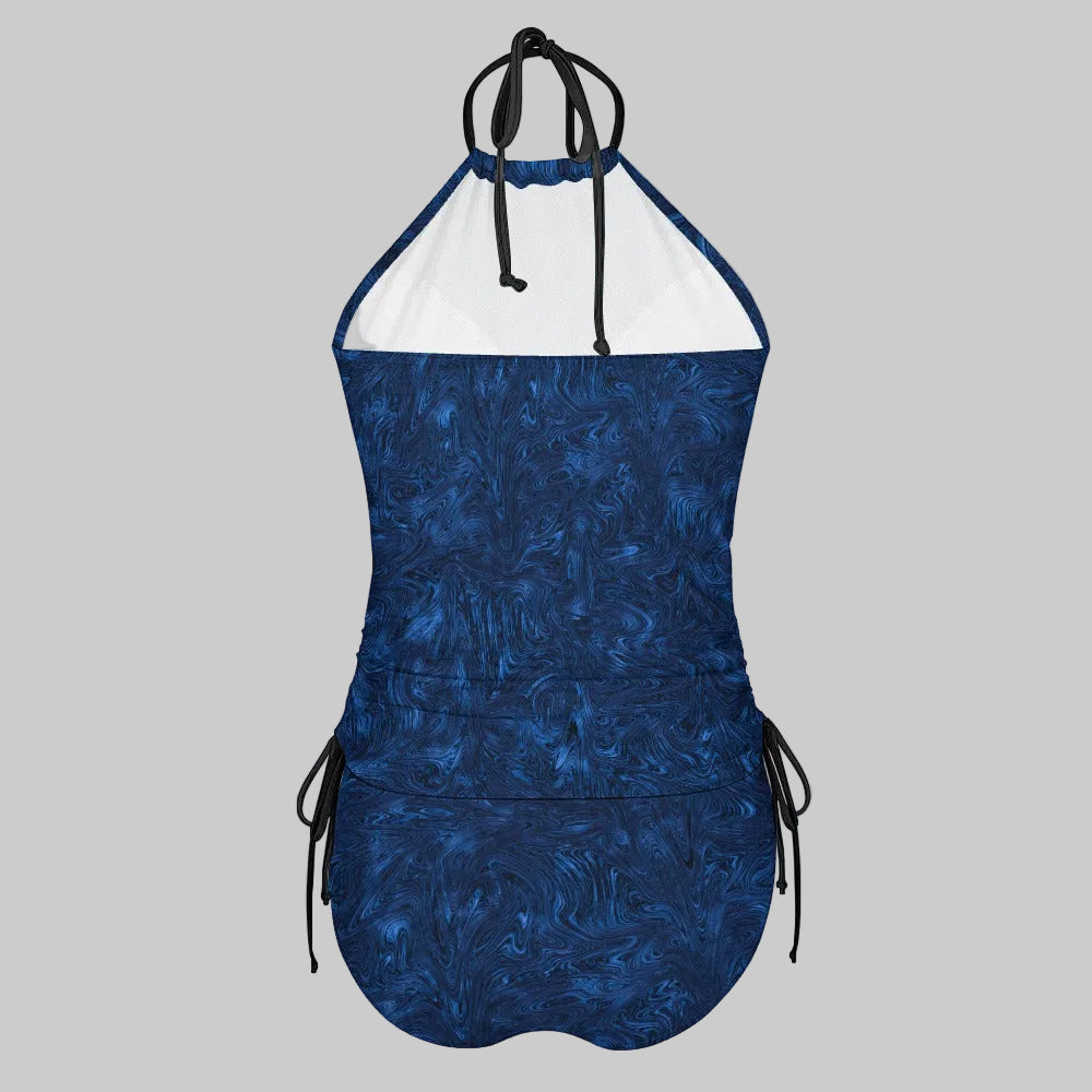 Midnight Electric Marble High-Neck Set