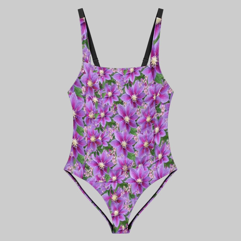 Wisteria Wave Sculpting Floral One-Piece
