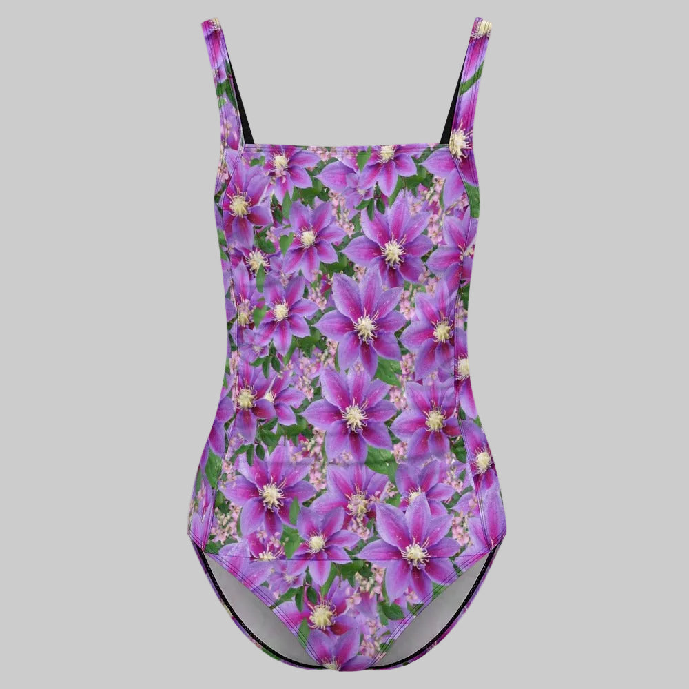Wisteria Wave Sculpting Floral One-Piece