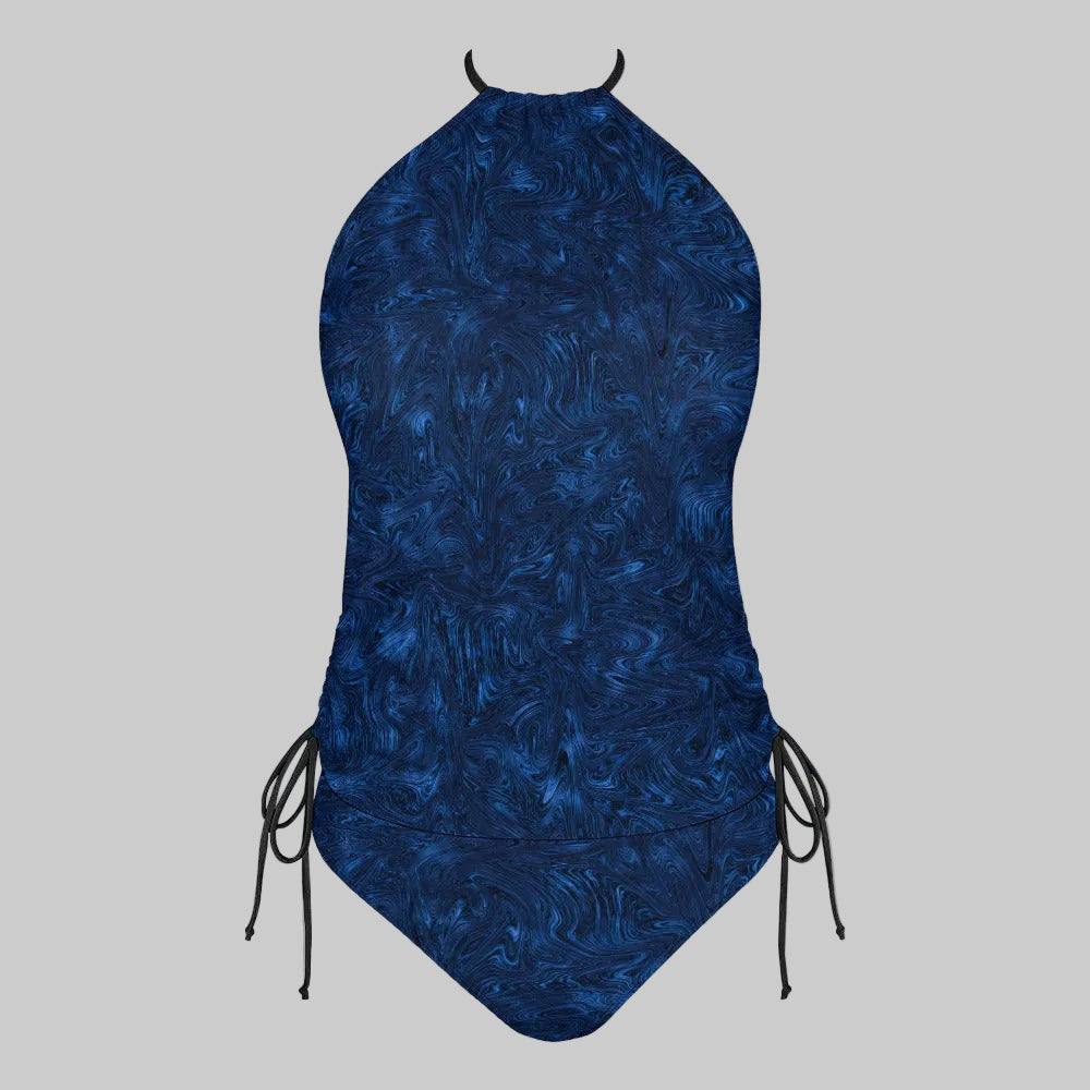 Midnight Electric Marble High-Neck Set