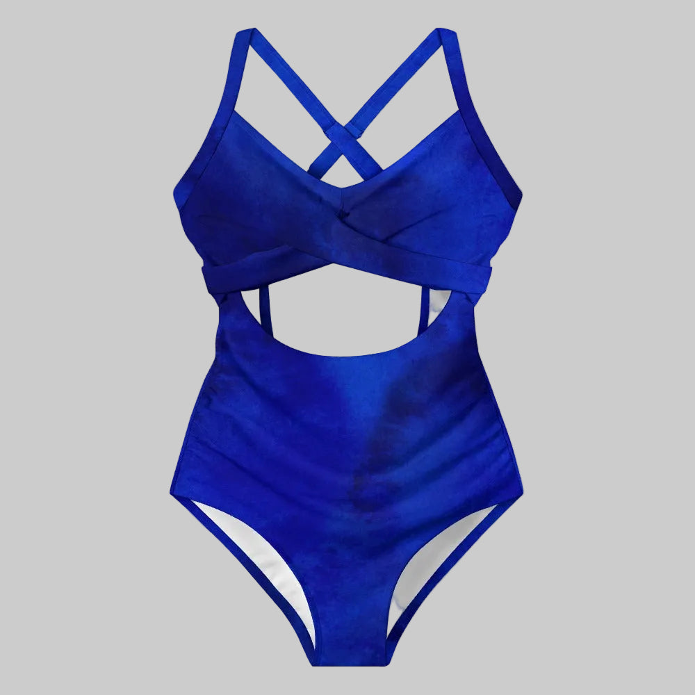 Royal Blue Allure Cutout One-Piece