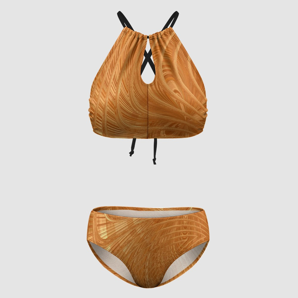 Gilded Motion Keyhole Halter Set