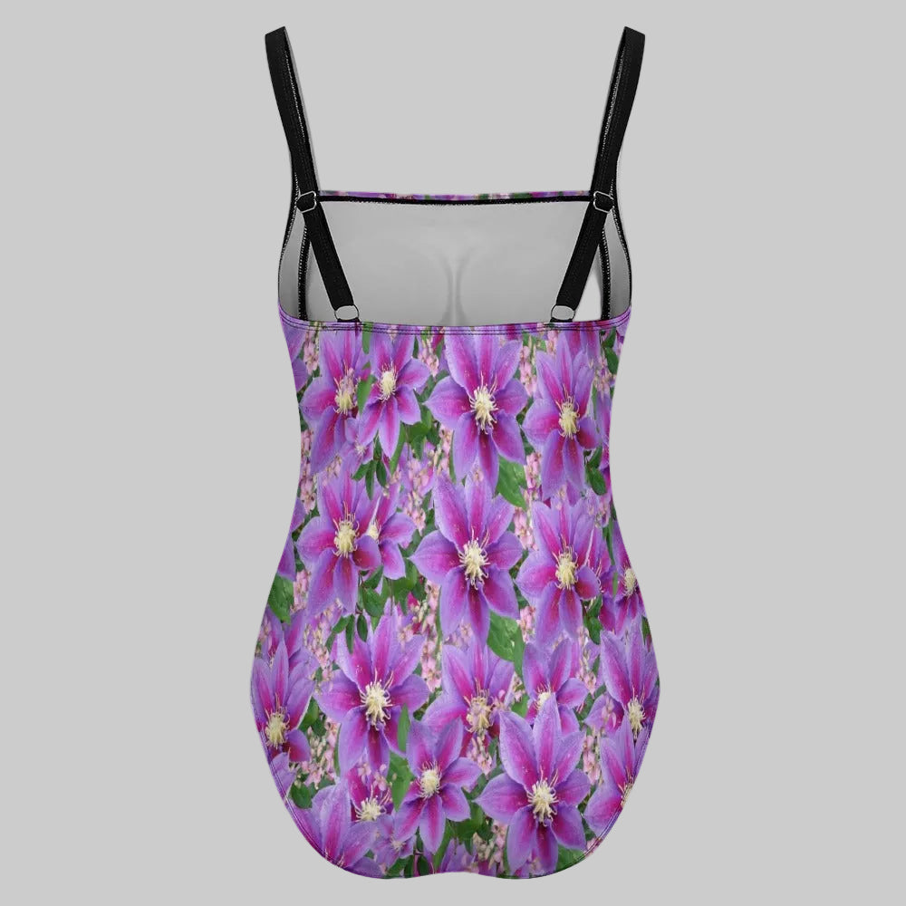 Wisteria Wave Sculpting Floral One-Piece