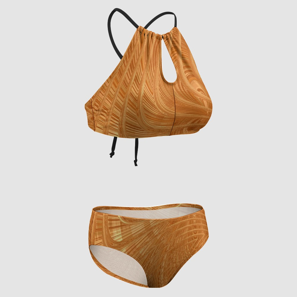 Gilded Motion Keyhole Halter Set