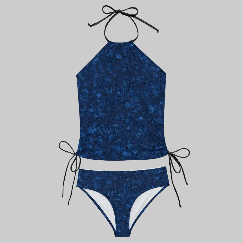 Midnight Electric Marble High-Neck Set